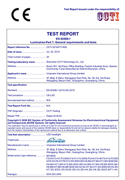 Unipower Led Headlight CE-LVD Report