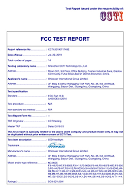 Unipower Led Headlight FCC Report