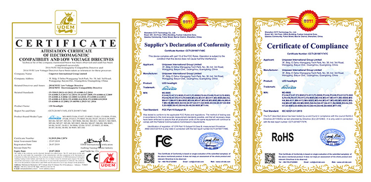 1156 led lamp certificate01