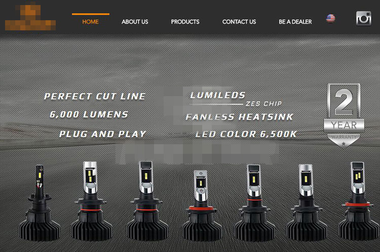 led bulb manufacturing: customer's current website
