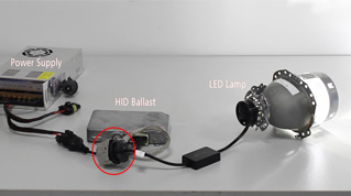 D1 D2 D3 D4 D8 S/R D5S LED: LED light to HID ballast