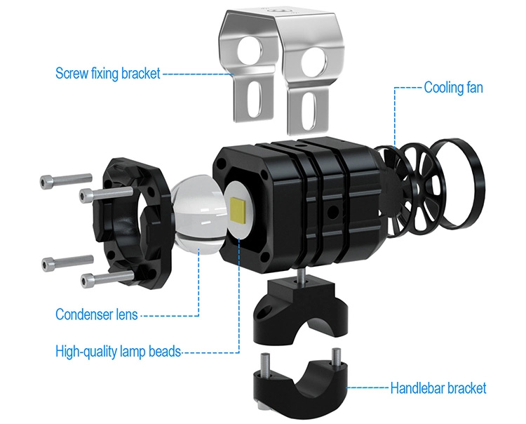 motorcycle led spotlights detail 02