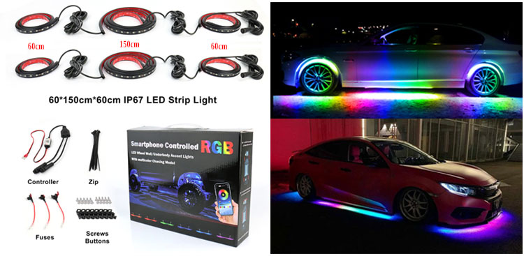 rgb led neon accent lights features