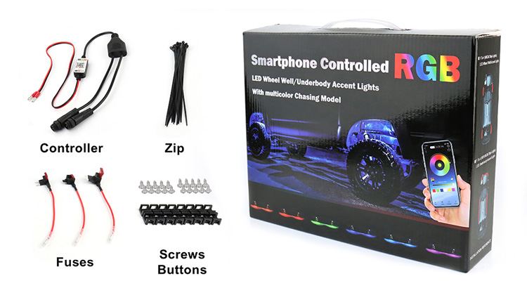 rgb led lamp app control packaging accessories