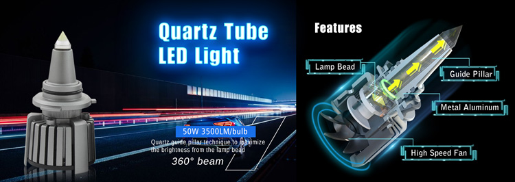 quartz tube led light detail