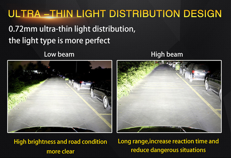 20w car headlights low beam and high beam