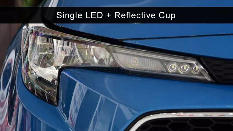 car led light supplier: Single Beam+Reflective Cup