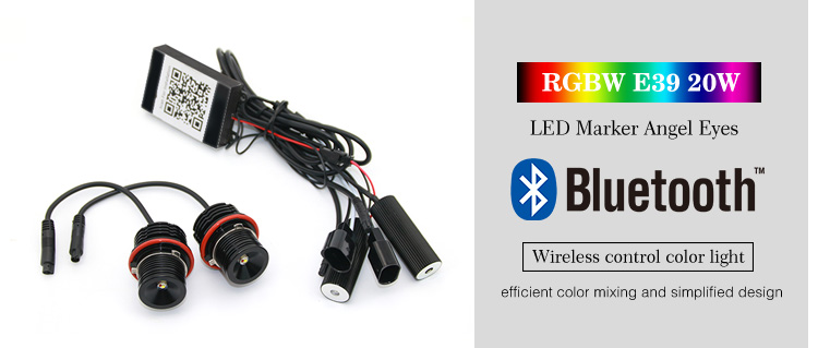 bluetooth rgbw led angel eyes