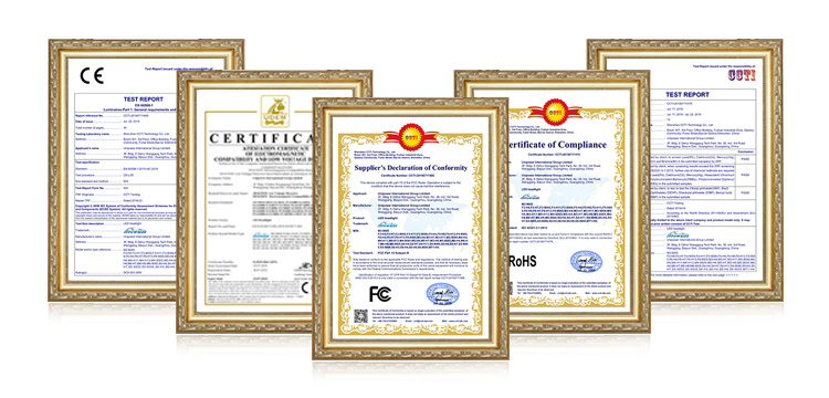 plug and play led headlights certificates