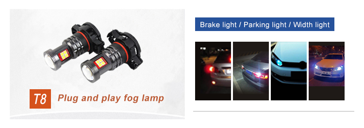 red fog light bulb plug and play fog lamp