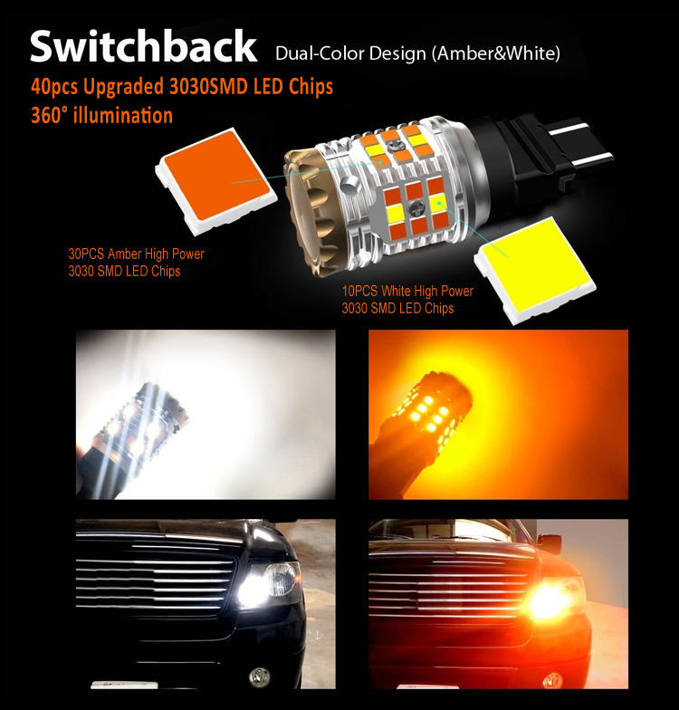 switchback led turn signal dual color design