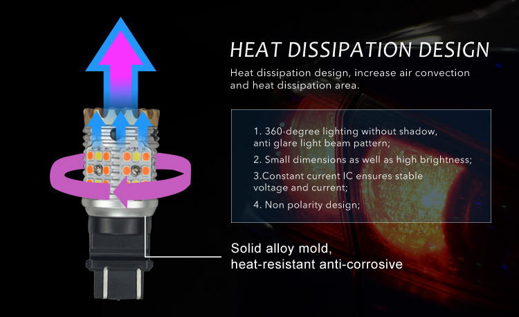 3157 switchback led heat dissipation