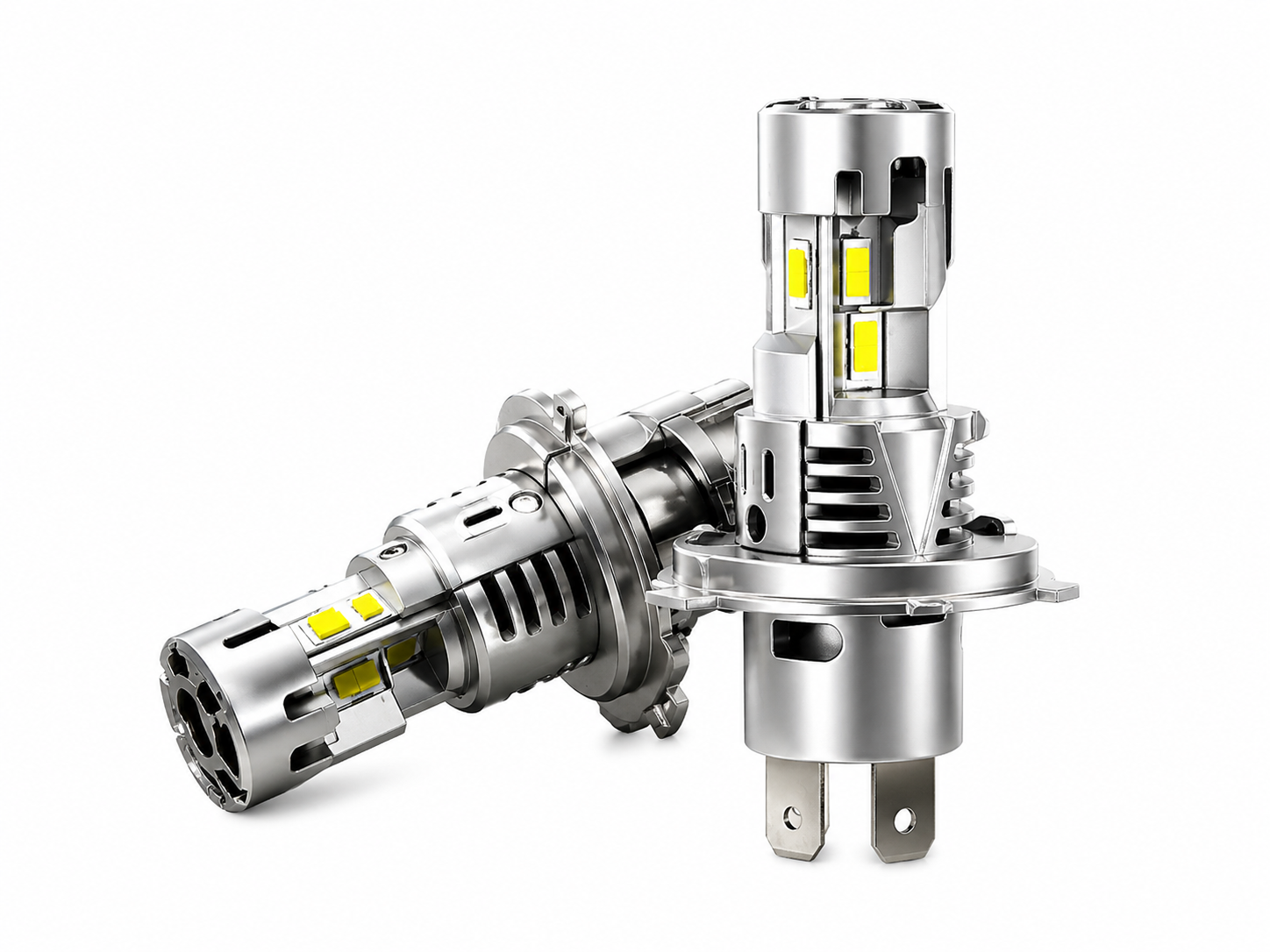 40W High Power LED Headlight Three Sides Light Emitting Zero Dark Spot Dual Fan 