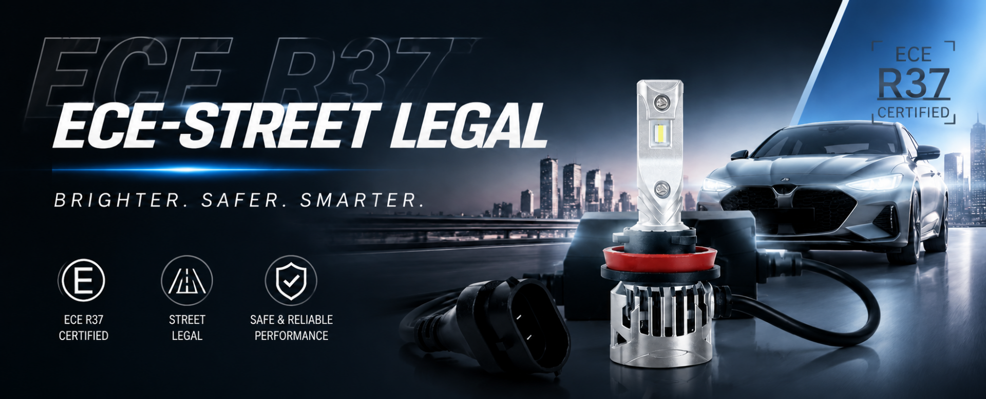 ECE R37 led headlight bulb
