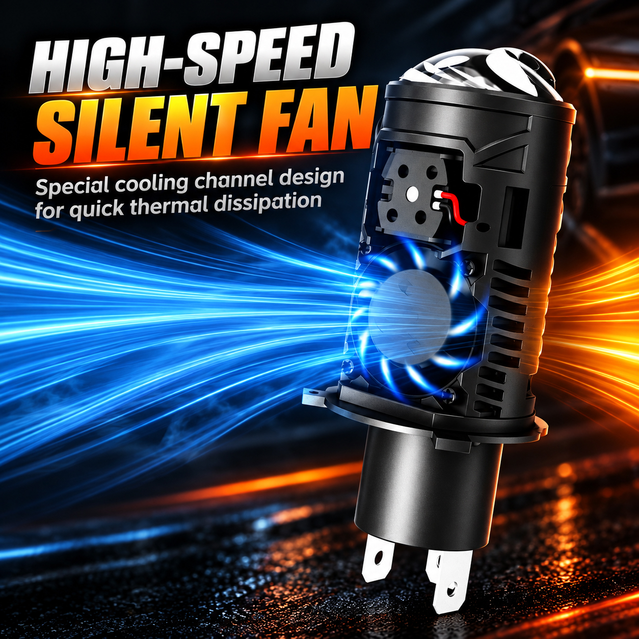 Super Bright 6+1 LED Chips with Built-in Solenoid Valve Fast Heat Dissipation 